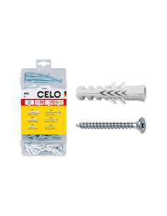 TACOS DE NYLON F 5, 6, 8 CON TORNILLO, CAJA DE 210 unidades