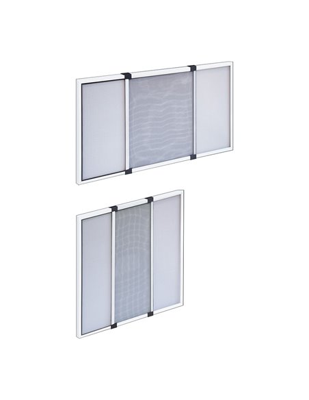 MOSQUITERA EXTENSIBLE BLANCA 70 x 50 cm, 2 uds