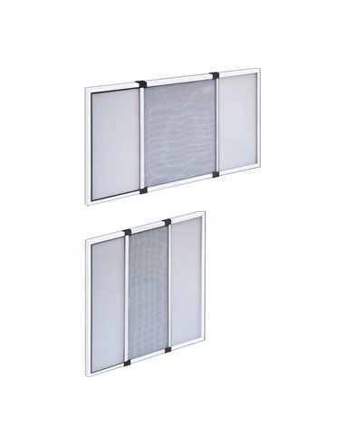 MOSQUITERA EXTENSIBLE BLANCA 90 x 70 cm, 2 uds