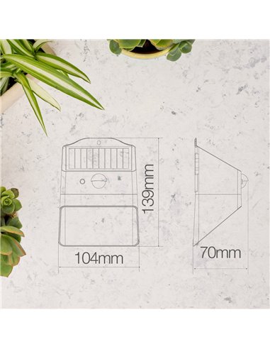 Aplique solar LED Senise con sensor de movimiento y crepuscular 2W 6500K