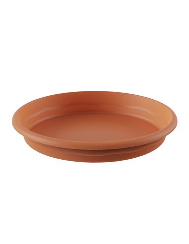 Plato para maceta redonda Terra Ø120mm Marrón