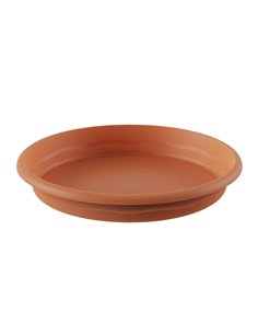 Plato para maceta redonda Terra Ø220mm Marrón