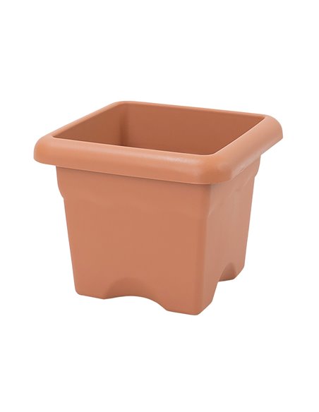 Maceta cuadrada Terra 220mm Marrón