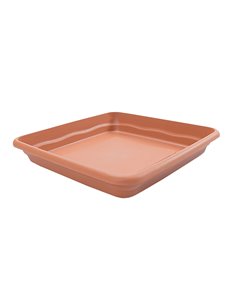 Plato para maceta cuadrada Terra 220mm Marrón