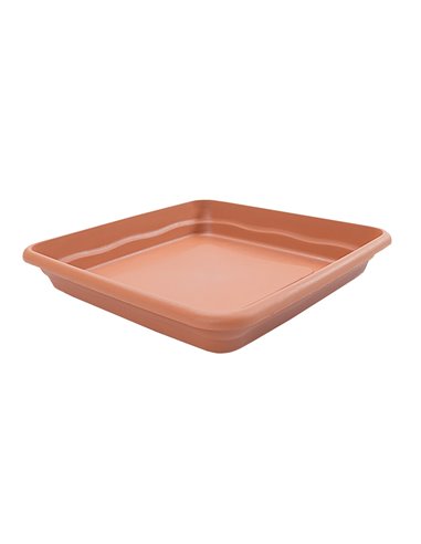 Plato para maceta cuadrada Terra 320mm Marrón