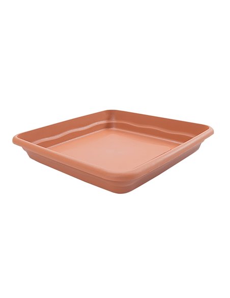 Plato para maceta cuadrada Terra 320mm Marrón