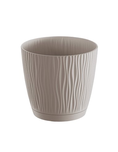 Maceta Oasis con plato integrado Ø150mm Beige
