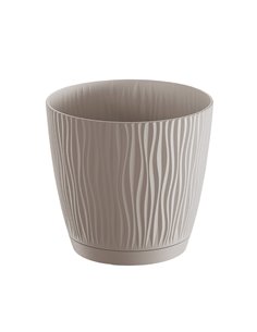 Maceta Oasis con plato integrado Ø240mm Beige