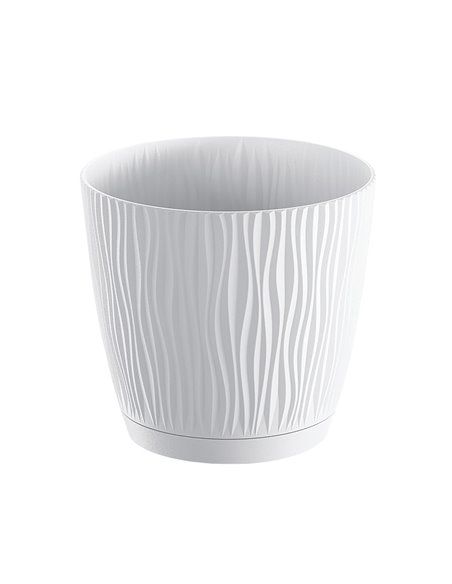 Maceta Oasis con plato integrado Ø190mm Blanco