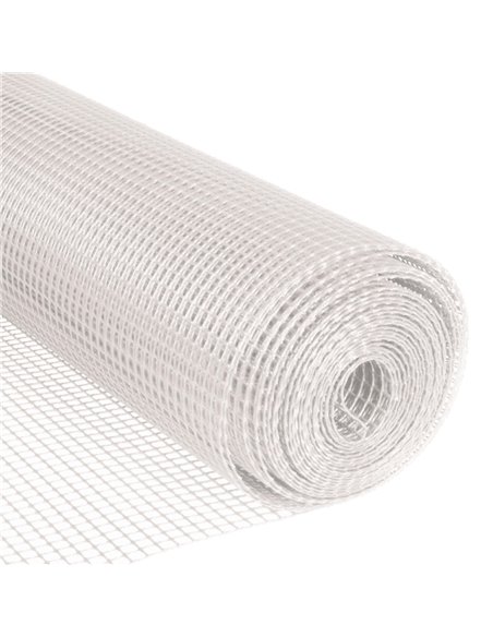 Malla plástico 10x10mm 1x5M Blanco