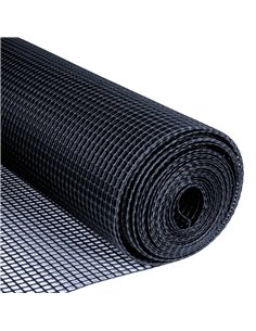 Malla plástico 10x10mm 1x5M Negro