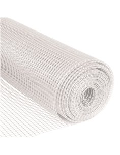 Malla plástico 20x20mm 1x50M Blanco