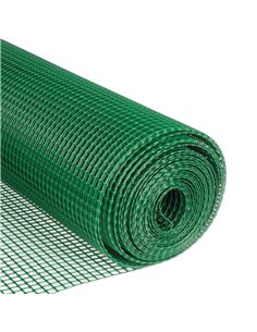 Malla plástico 10x10mm 1x25M Verde