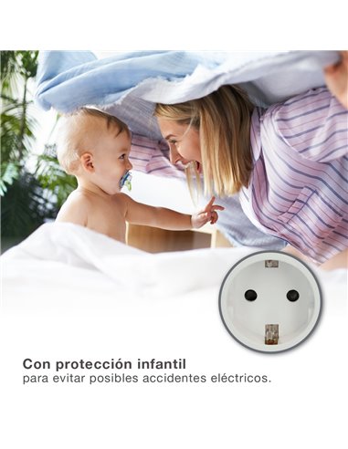 Base múltiple sobremesa 3T + 1 USB A + 1 USB Tipo C + Int (3x1.5mm) 1,4M Blanco