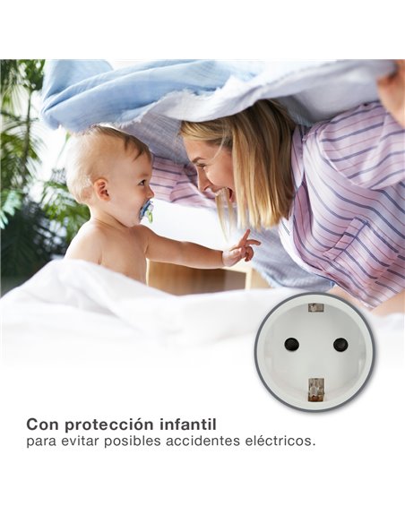 Base múltiple sobremesa 3T + 1 USB A + 1 USB Tipo C + Int (3x1.5mm) 1,4M Blanco