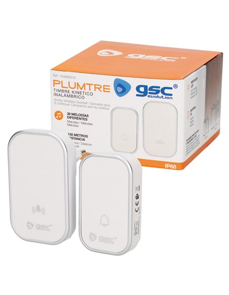 Timbre inalámbrico kinetico Plumtre Blanco