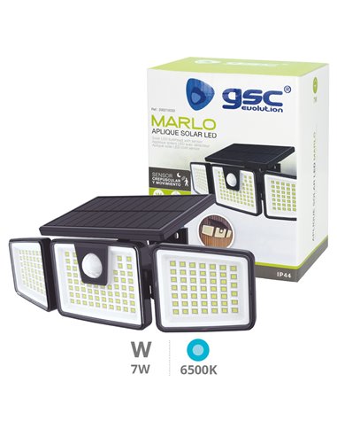 Aplique solar LED Marlo con sensor de movimiento y crepuscular 7W 6500K