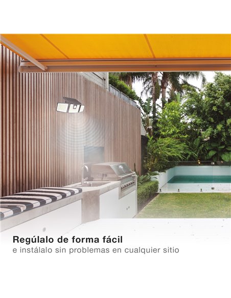 Aplique solar LED Marlo con sensor de movimiento y crepuscular 7W 6500K