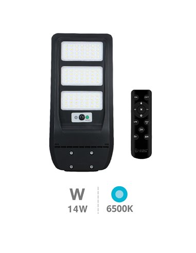 Farola solar LED Buat con sensor de movimiento y crepuscular 14W 6500K IP65