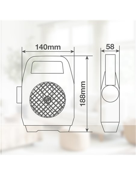 Ventilador de camping Stawell con linterna LED 180lm