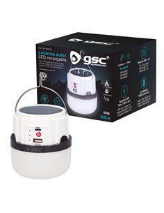Linterna solar LED camping recargable USB powerbank 300lm 2