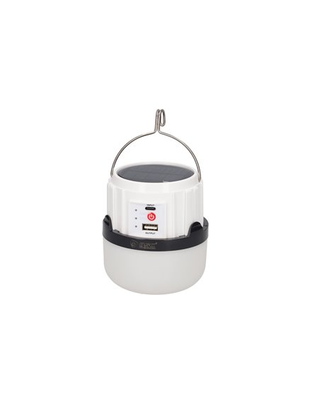 Linterna solar LED camping recargable USB powerbank 300lm