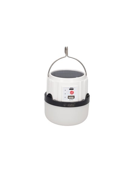 Linterna solar LED camping recargable USB powerbank 300lm