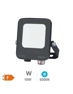 Proyector aluminio LED Santadi 10W 6500K IP65 Negro