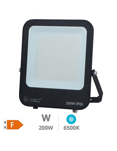 Proyector aluminio LED Santadi 200W 6500K IP65 Negro