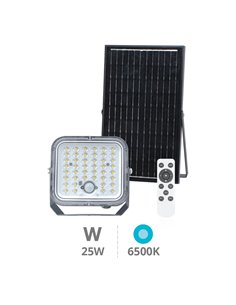 Proyector solar LED Pamol con sensor de movimiento y crepuscular 25W 6500K IP65 Negro
