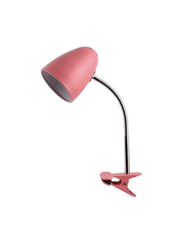 Flexo de escritorio con pinza Gaeta E27 Rosa