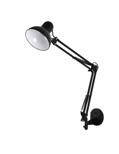 Flexo de pared Samassi E27 Negro