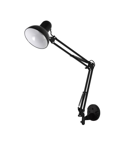 Flexo de pared Samassi E27 Negro
