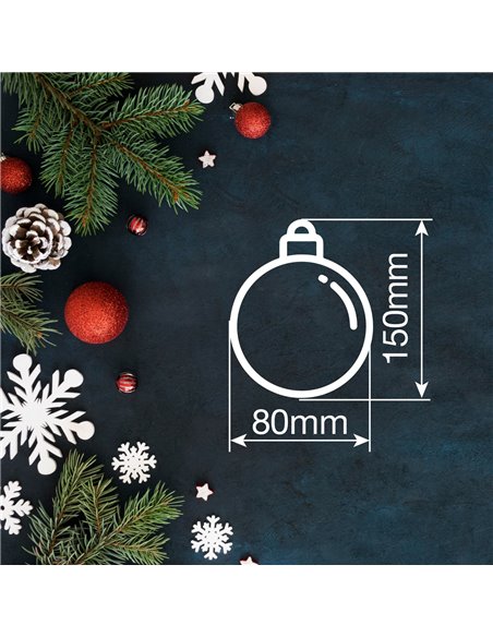 Bola de navidad LED 8cm 3xLR44 Luz cálida - 12u caja exp