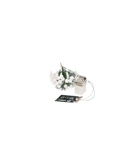 Bola de navidad LED 8cm 3xLR44 Luz cálida - 12u caja exp