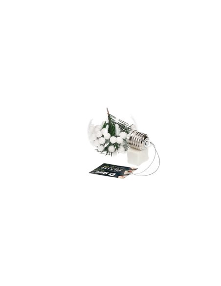 Bola de navidad LED 8cm 3xLR44 Luz cálida - 12u caja exp