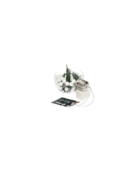 Bola de navidad LED 8cm 3xLR44 Luz cálida - 12u caja exp