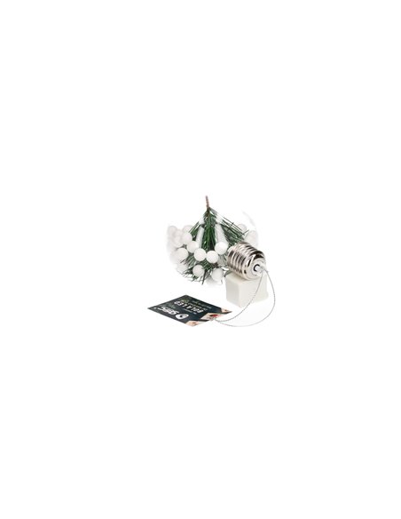 Bola de navidad LED 8cm 3xLR44 Luz cálida - 12u caja exp