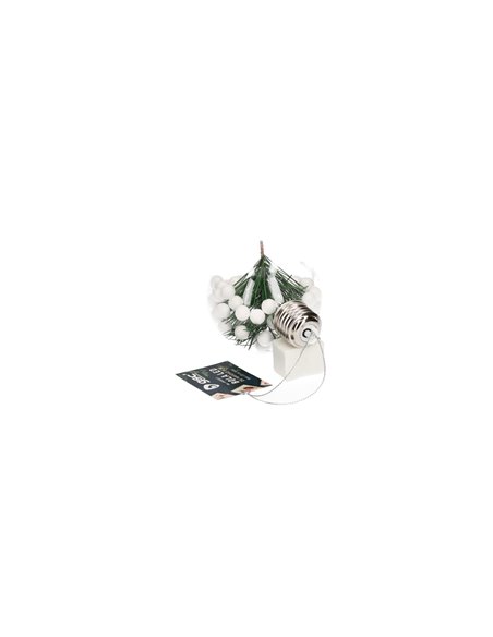 Bola de navidad LED 8cm 3xLR44 Luz cálida - 12u caja exp