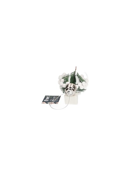 Bola de navidad LED 8cm 3xLR44 Luz cálida - 12u caja exp