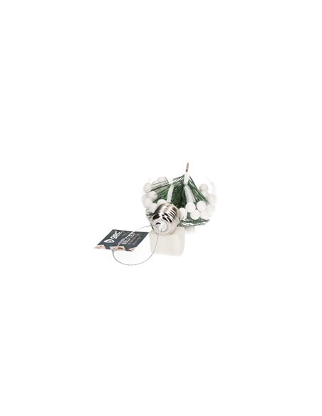 Bola de navidad LED 8cm 3xLR44 Luz cálida - 12u caja exp