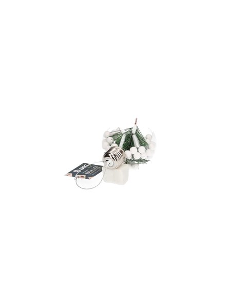 Bola de navidad LED 8cm 3xLR44 Luz cálida - 12u caja exp