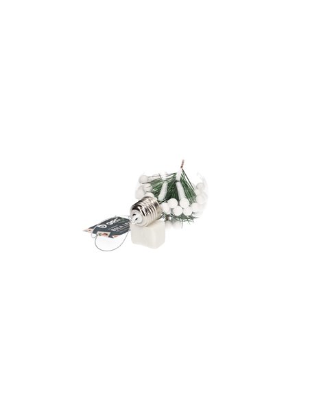 Bola de navidad LED 8cm 3xLR44 Luz cálida - 12u caja exp