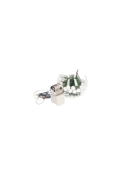 Bola de navidad LED 8cm 3xLR44 Luz cálida - 12u caja exp
