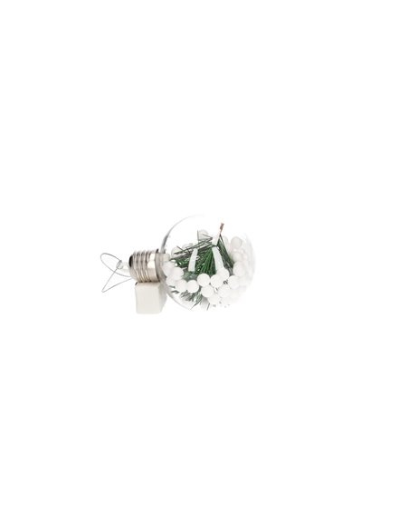 Bola de navidad LED 8cm 3xLR44 Luz cálida - 12u caja exp