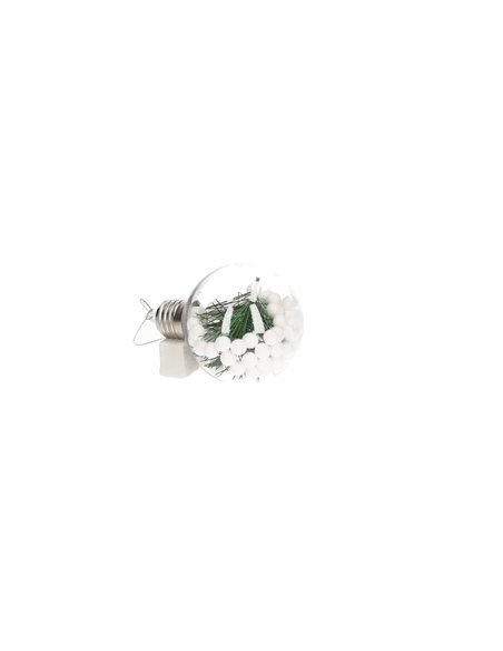 Bola de navidad LED 8cm 3xLR44 Luz cálida - 12u caja exp