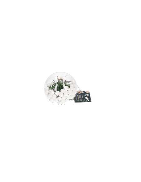 Bola de navidad LED 8cm 3xLR44 Luz cálida - 12u caja exp
