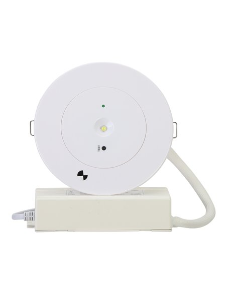Downlight LED de emergencia Maude con autotest 3W 6000K