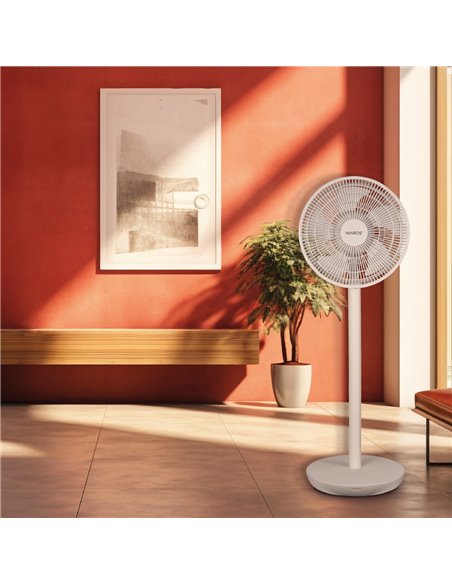 Ventilador de pie Puncha Ø34cm 35W Blanco