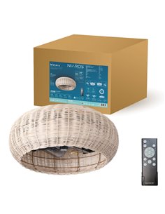 Ventilador techo Matera con mando 4xE27 Ø50 3 aspas DC Beige 2